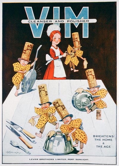 Annonce for Vim rense- og polermiddel, 1919 af Unbekannt