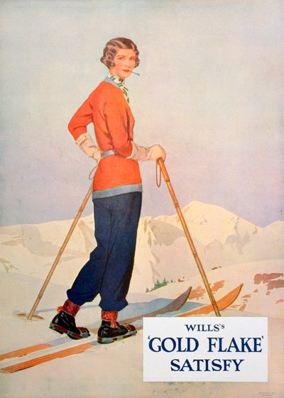 Annonce for Wills Gold Flake cigaretter, 1930 af Unbekannt