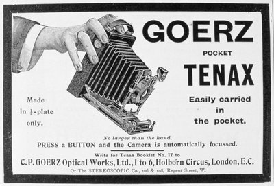 Annonce for Goerz Pocket Tenax kamera, 1909 af Unbekannt