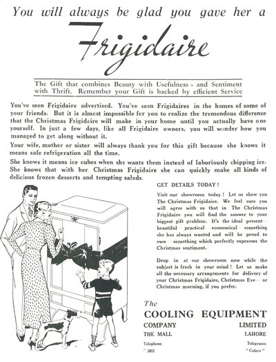 Annonce for Frigidaire køleskabe, 1936. af Unbekannt