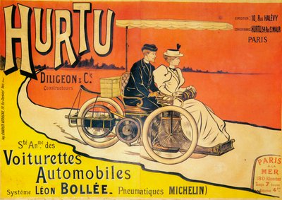 Annonce for Hurtu-biler, c1896 af Unbekannt