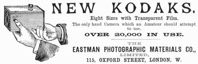 Annonce for Kodak-kameraer, 1890 af Unbekannt