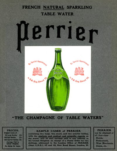 Annonce for Perrier vand, 1905 af Unbekannt