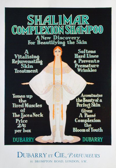 Annonce for Shalimar teint shampoo fra Dubarry, 1930 af Unbekannt