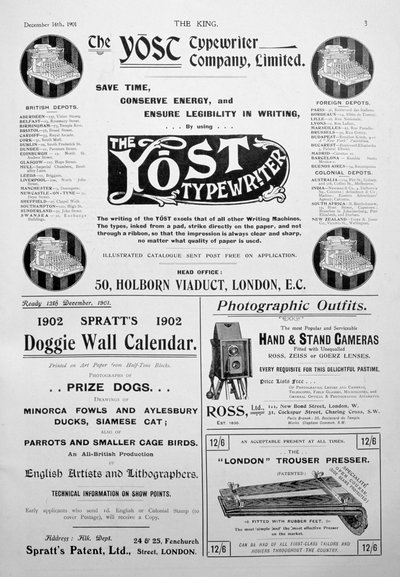 Annonceside fra Kongebladet, 14. december 1901 af Unbekannt