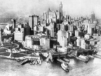 Luftfoto af Lower New York, USA, 1926 af Unbekannt