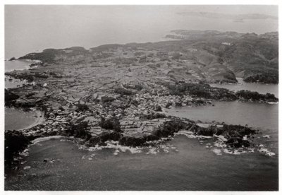 Luftfoto af Oginohama, Japan, fra en Zeppelin, 1929 1933 af Unbekannt