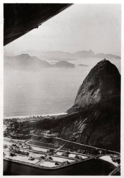 Luftfoto af Sugarloaf Mountain, Rio de Janeiro, Brasilien, fra en Zeppelin, 1930 1933 af Unbekannt