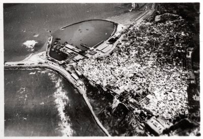 Luftfoto af Tanger, Marokko, fra en Zeppelin, 1930 1933 af Unbekannt