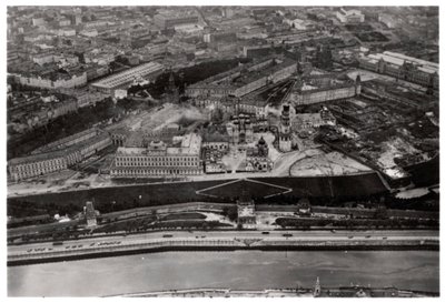 Luftfoto af Kreml, Moskva, USSR, fra en Zeppelin, 1930 1933 af Unbekannt