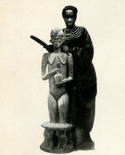 Afrikansk billedhugger Camerouns, 1947. af Unbekannt