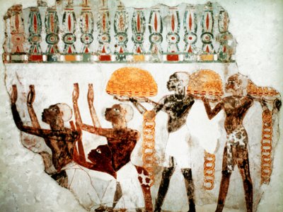 Afrikanere med guld, c1400 f.Kr af Unbekannt