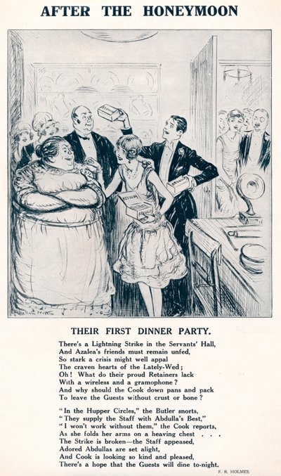 After the Honeymoon - Deres første middagsselskab, 1927 af Unbekannt