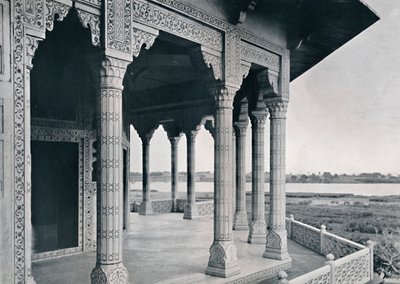 Agra. Balkon på Jasmintårnet, c1910. af Unbekannt