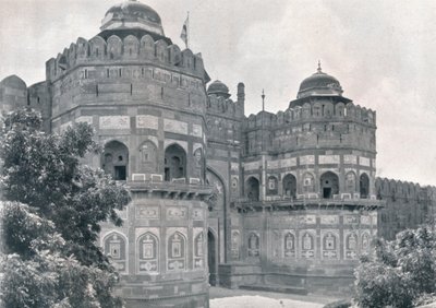 Agra. Fortets Delhi-port, c1910. af Unbekannt