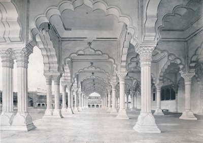 Agra. Dewan-i-am, eller Hall of Public Audience, c1910. af Unbekannt