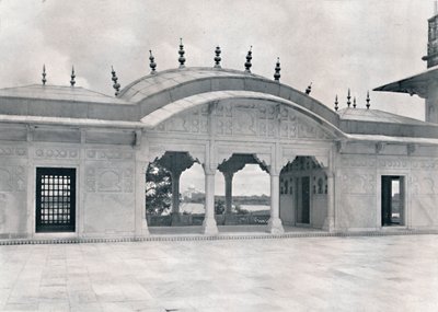 Agra. Khas Mahal viser Taj, c1910. af Unbekannt
