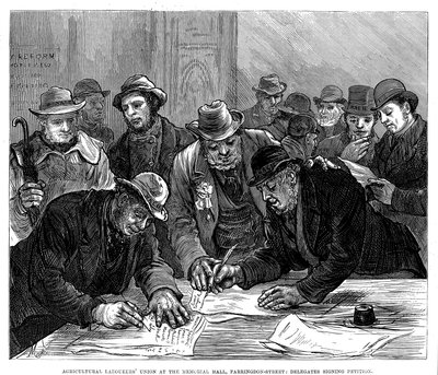 Agricultural Labourers Union møde i Farringdon Street, London, 1877 af Unbekannt