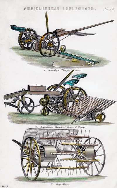 Landbrugsredskaber, 1800-tallet af Unbekannt