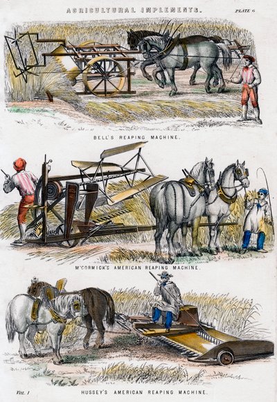 Landbrugsredskaber, 1800-tallet af Unbekannt
