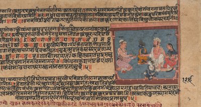 Akrura informerer Nanda og Yashoda: Sider fra en spredt Bhagavata Purana..., ca. 1630-50. af Unbekannt