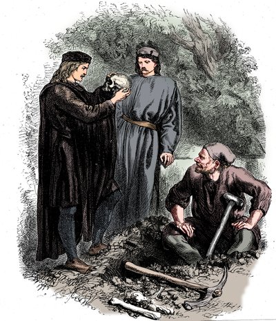Ak, stakkels Yorick! Jeg kendte ham, Horatio, c1850 af Unbekannt