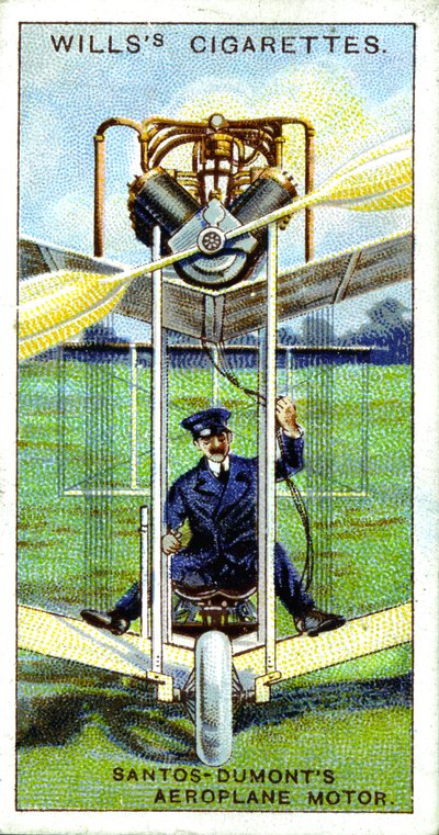 Alberto Santos-Dumont, brasiliansk aeronaut, første registrerede flyvning i Europa, 1906, 1915 af Unbekannt