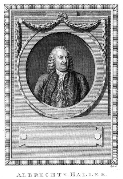 Albrecht von Haller, schweizisk læge og videnskabsmand, c1770 c1780 af Unbekannt