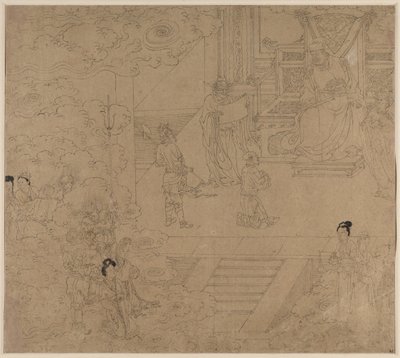 Album med daoistiske og buddhistiske temaer: Kings of Hells: Leaf 32, 1200-tallet. af Unbekannt