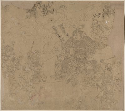 Album med daoistiske og buddhistiske temaer: Search the Mountain: Leaf 41, 1200-tallet. af Unbekannt
