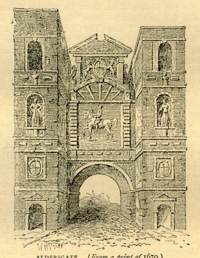 Aldersgate, 1670, c1872. af Unbekannt