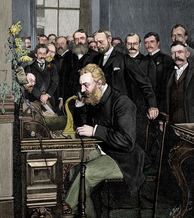 Alexander Graham Bell 1847-1922, skotskfødt amerikansk opfinder af Unbekannt