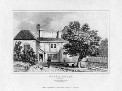 Alexander Popes House, Binfield, Berkshire, midten af det 19. århundrede af Unbekannt