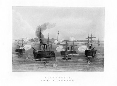 Alexandria, Under bombardementet, 1882, 1800-tallet af Unbekannt