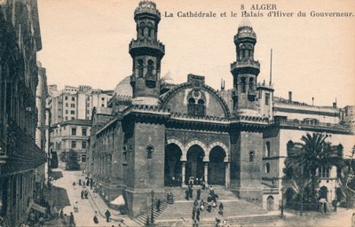 Algier - Katedralen og guvernørens vinterpalads, c1900 af Unbekannt