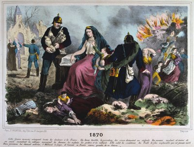 Allegori af Frankrig af 1870, fransk-preussisk krig, 1870-1871. af Unbekannt