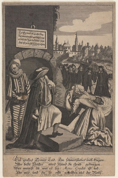 Allegory on the Death of Credit, begyndelsen af det 18. århundrede. af Unbekannt