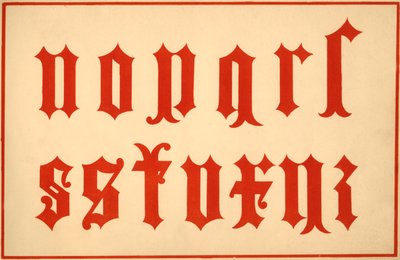 Alfabet, arkaiske bogstaver, små bogstaver af Unbekannt