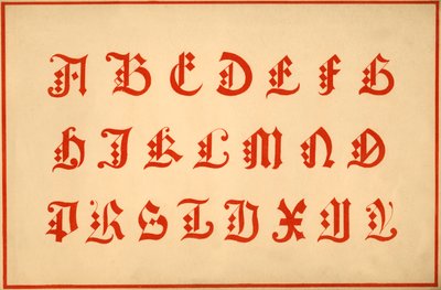 Alfabet, bogstaver A-Z, store bogstaver af Unbekannt