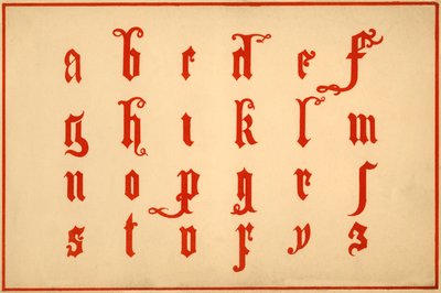 Alfabet, bogstaver a-z, små bogstaver af Unbekannt