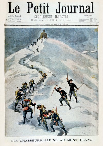 Alpine jægere på Mont Blanc, 1901 af Unbekannt