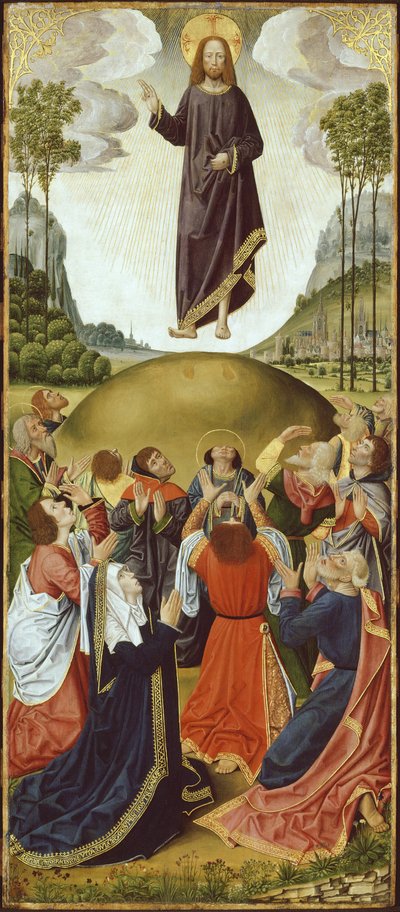 Altertavle fra Thuison-les-Abbeville: The Ascension, 14901500. af Unbekannt