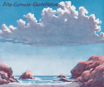 Alto-Cumulo-Castellatus - Et dusin af de vigtigste skyformer på himlen, 1935 af Unbekannt
