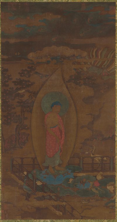 Amitabha byder en sjæl velkommen til paradis, Ming-dynastiet, 16.-17. århundrede. af Unbekannt