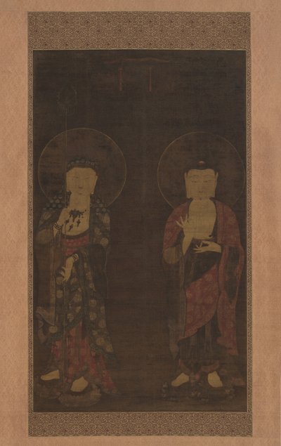 Amitabha og Kshitigarba, første halvdel af det 14. århundrede. af Unbekannt