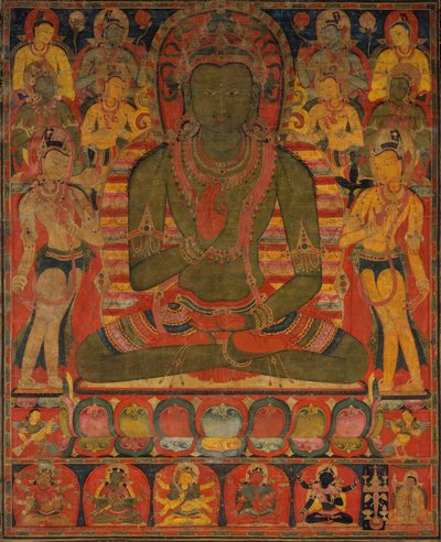 Amoghasiddhi, Buddha i det nordlige rene land, ca. 1200-50. af Unbekannt