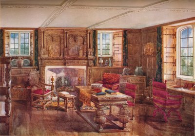 An Elizabethan Living Room, c1800-tallet, 1923 af Unbekannt