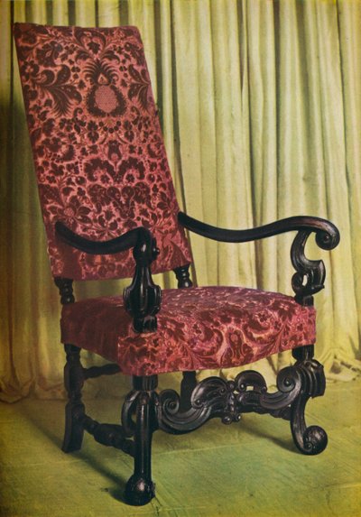 En polstret lænestol, c1680 af Unbekannt