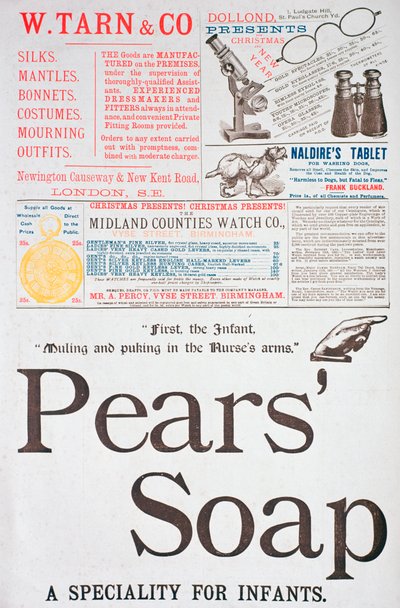 En reklameside i julen, 1882 af Unbekannt