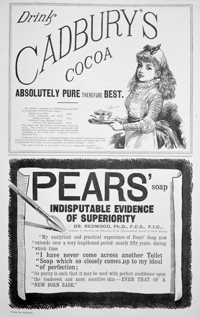 En reklameside i julen, 1890. af Unbekannt